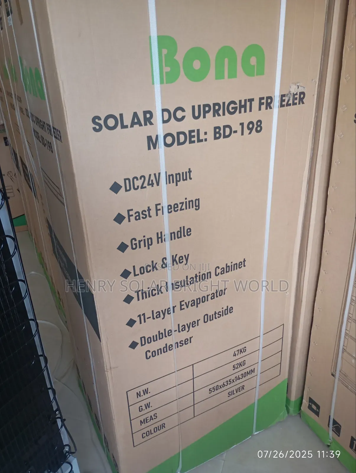 Bona Ac/Dc 198l Upright Freezer