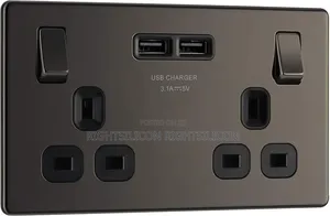 Usa Bg Electrical Fbn22u3b Screwless Flat Plate Double