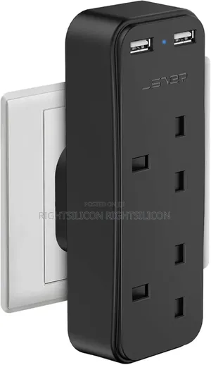 Usa Jsver Double Plug Adapter With 2 Usb