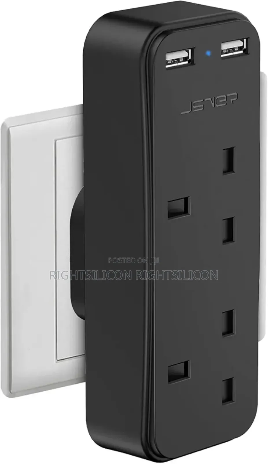 Usa Jsver Double Plug Adapter With 2 Usb