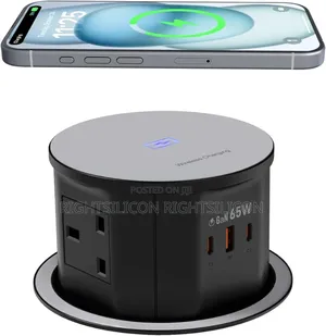 Usa Pop Up Socket With 15w Wireless Charger,65w Usb