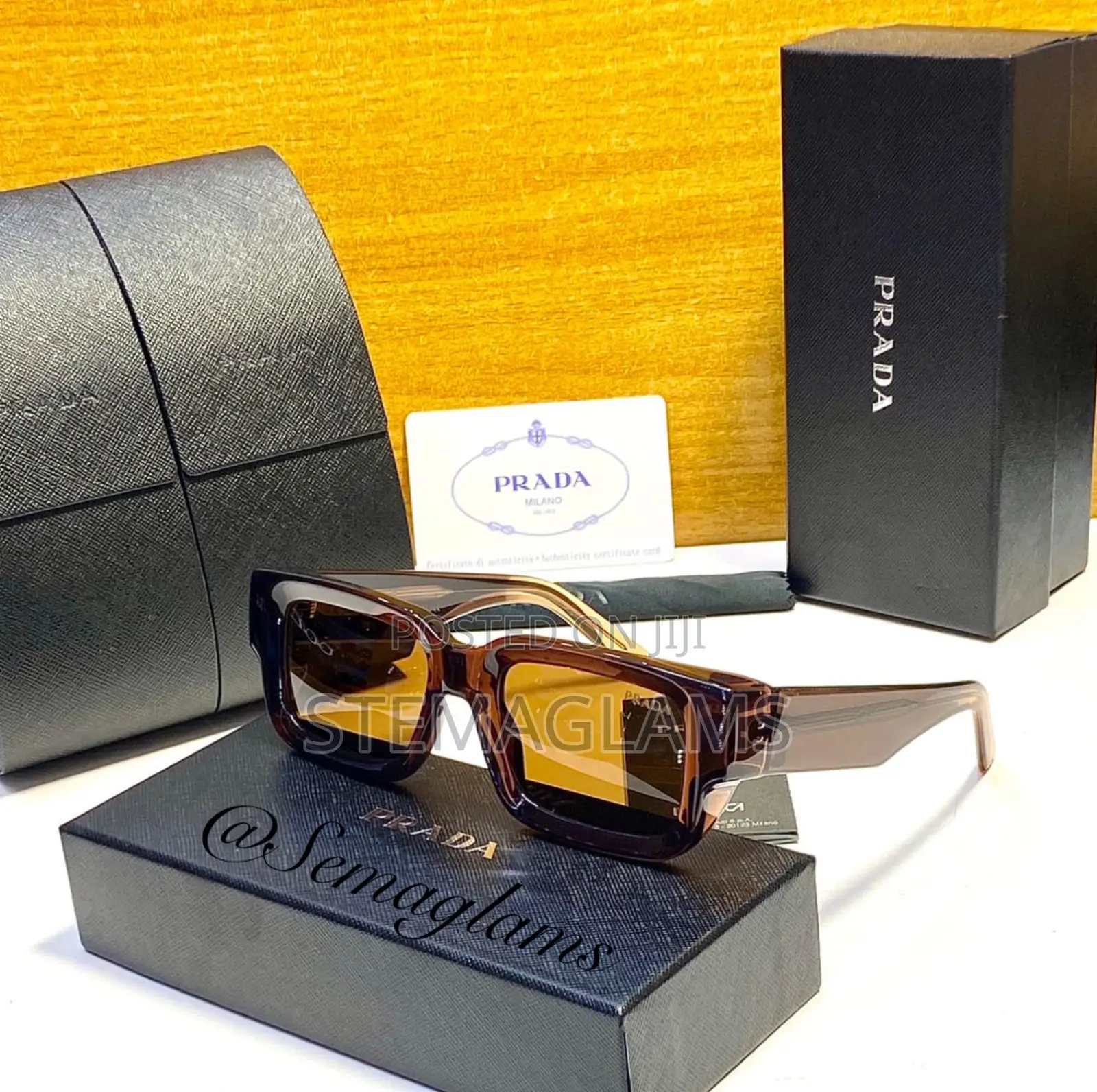 Prada Square Sunglasses Large Frame Glasses