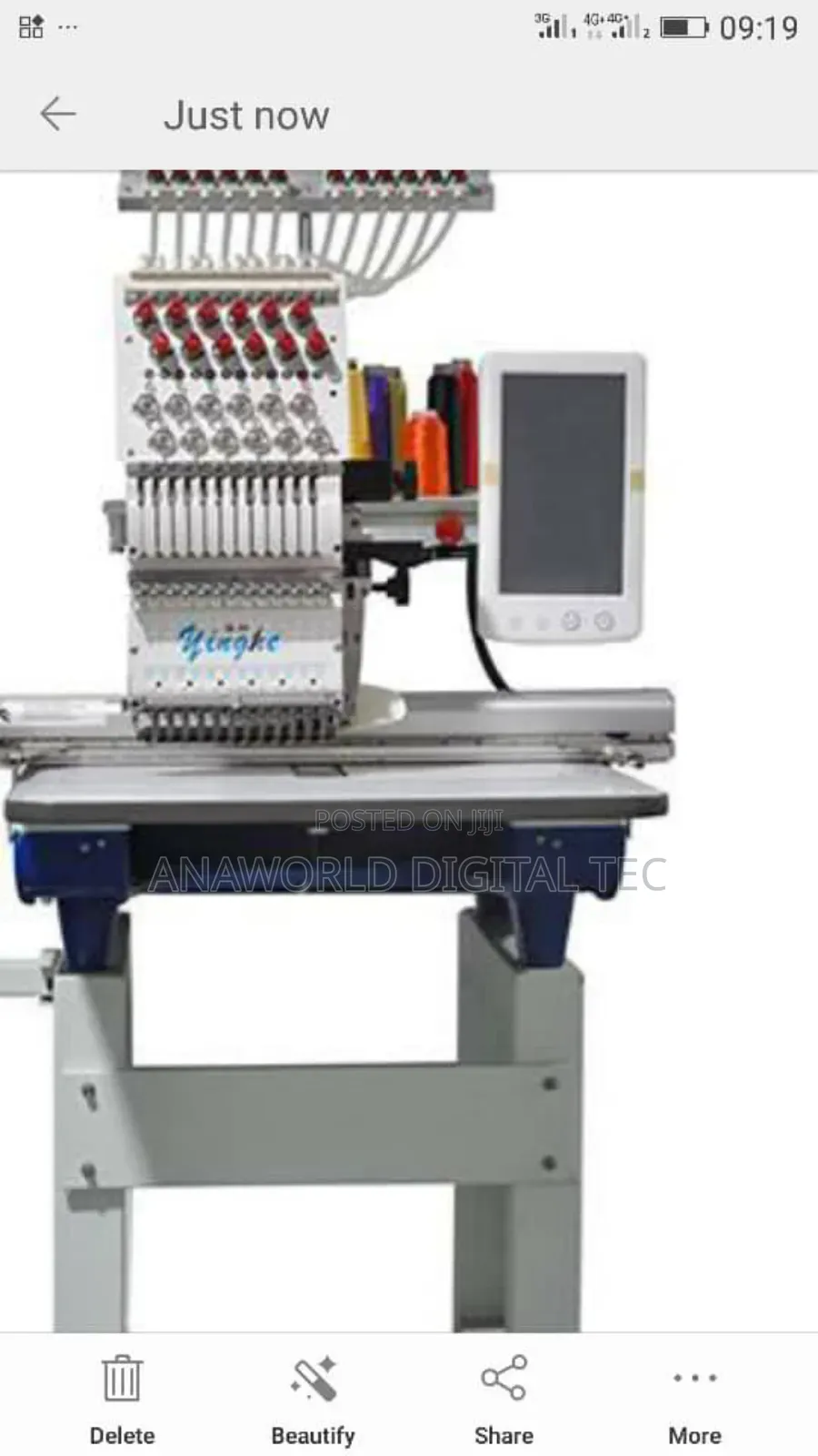 1 Head Digital Embroidery Monogramming Machine