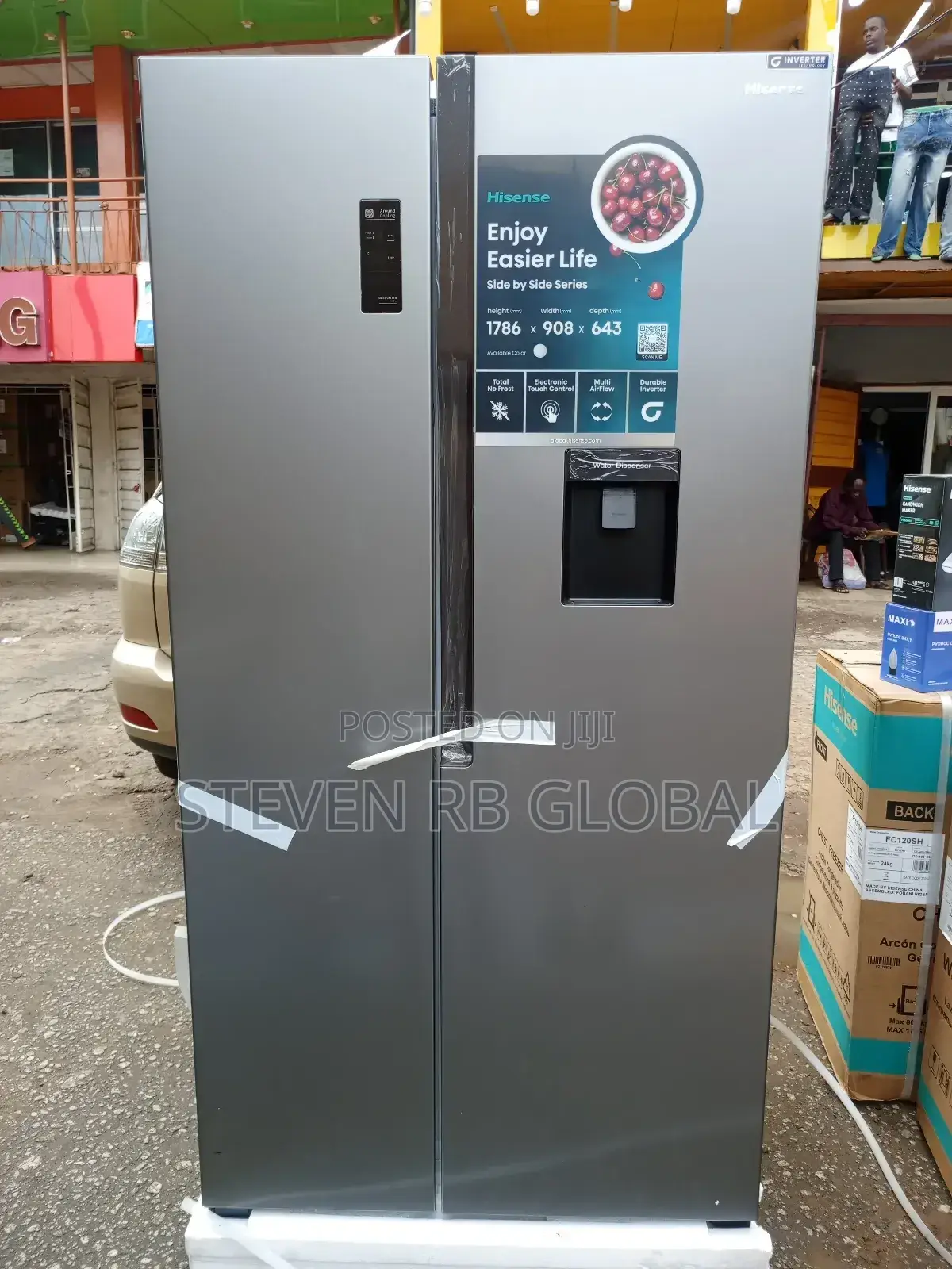 Hisense 514l Side by Side Refrigerator With Water Dispenser