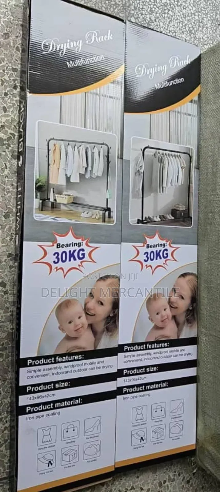 Single Pole Multifunctional Drying Cloth Rack