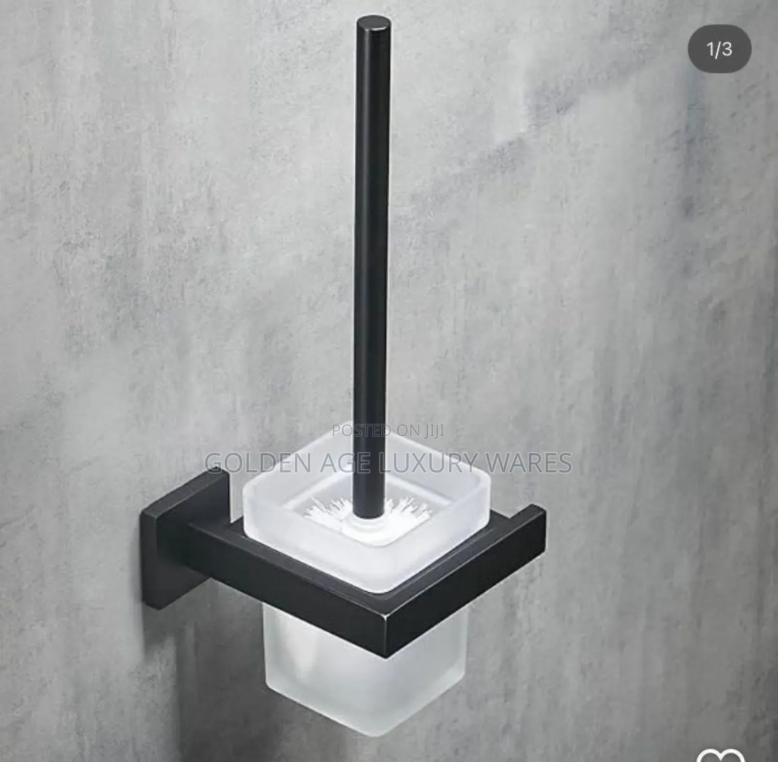 Square Glass Wall Hung Toilet Brush