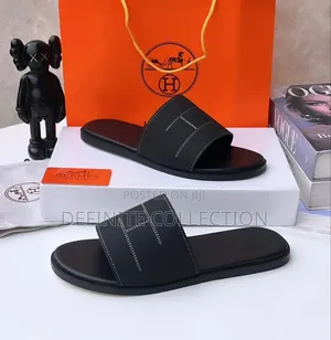 Original Hermes Leather Slippers