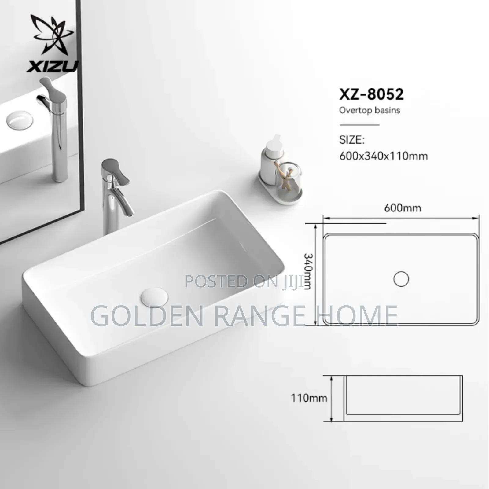 Rectangular Countertop Basin