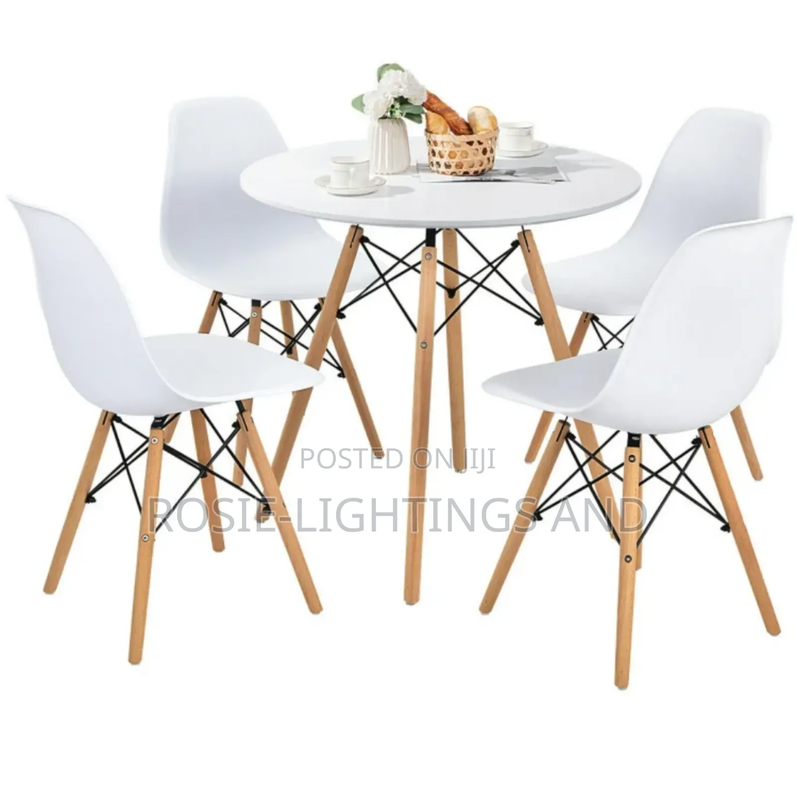 Aesthetic Dinning Table and Chairs MDF Top Chairs