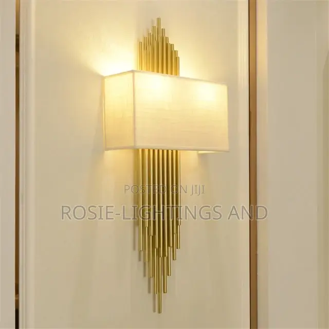 Modern Crystal Wall Light in Gold (90cm)
