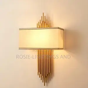 Modern Crystal Wall Light in Gold (90cm)