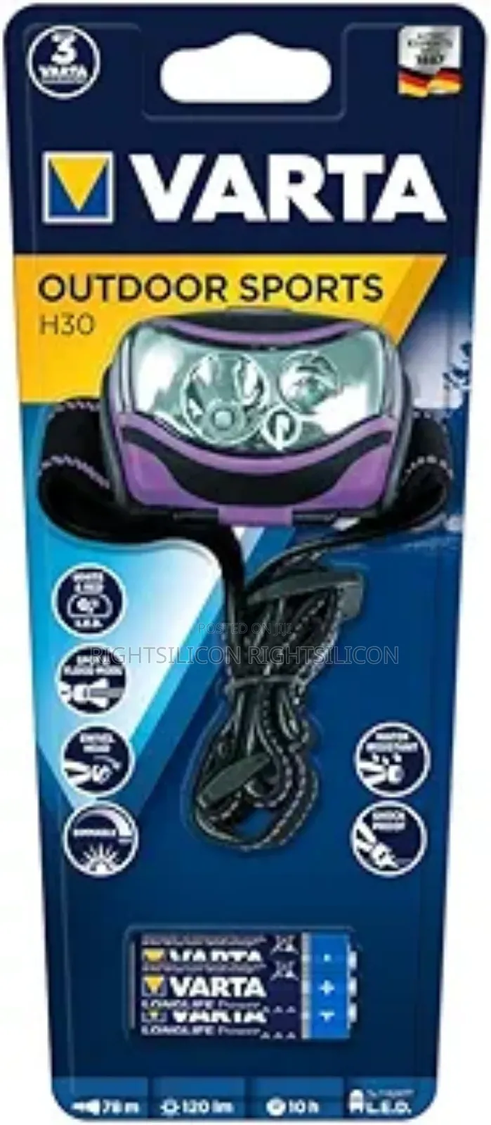 Usa Varta Light Torch Head Lamp Robust (Drop Test 2