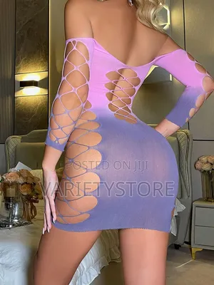 Gradient Sexy Women Lingerie Fish Net Crotchless Jumpsuit