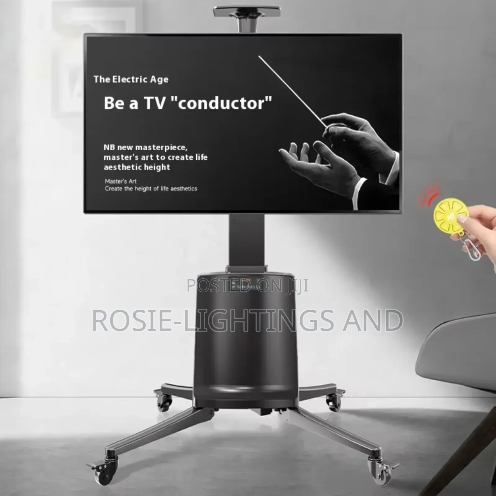 Motorized Heavy Duty Trolley Tv Hanger With Remote 55" - 85"