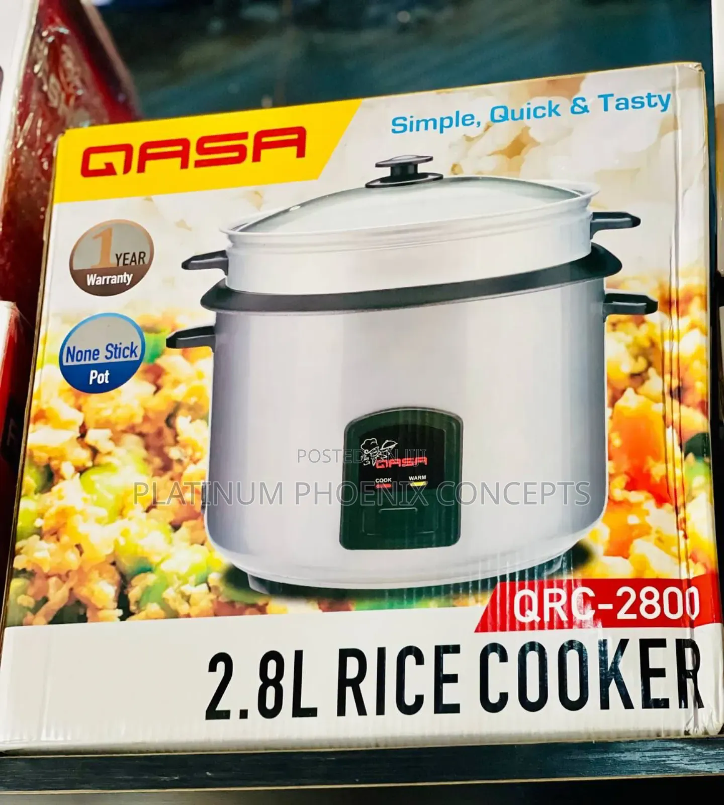 2.8l Qasa Electric Rice Cooker