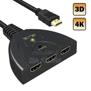 Hdmi Switcher, 3 Port Switch With Pigtail Tv