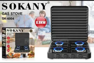 4 Burner Sokany Gas Stove With Full Cover