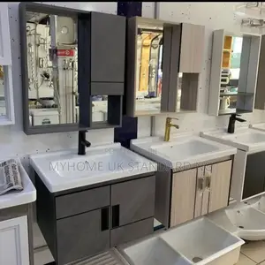 Cabinet With Mirror and Shelves.