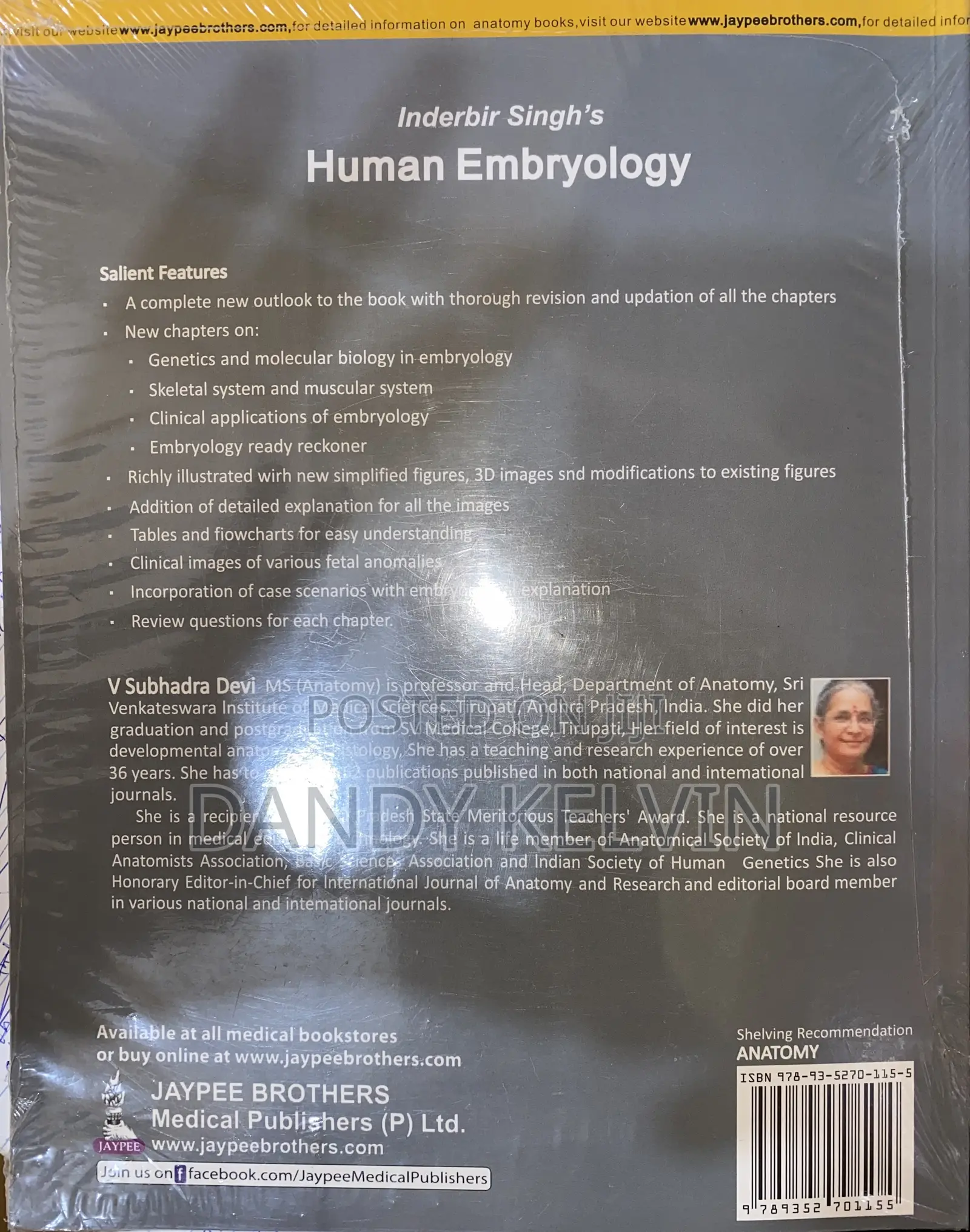 Human Embryology by Inderbir Singh(11th Edition)