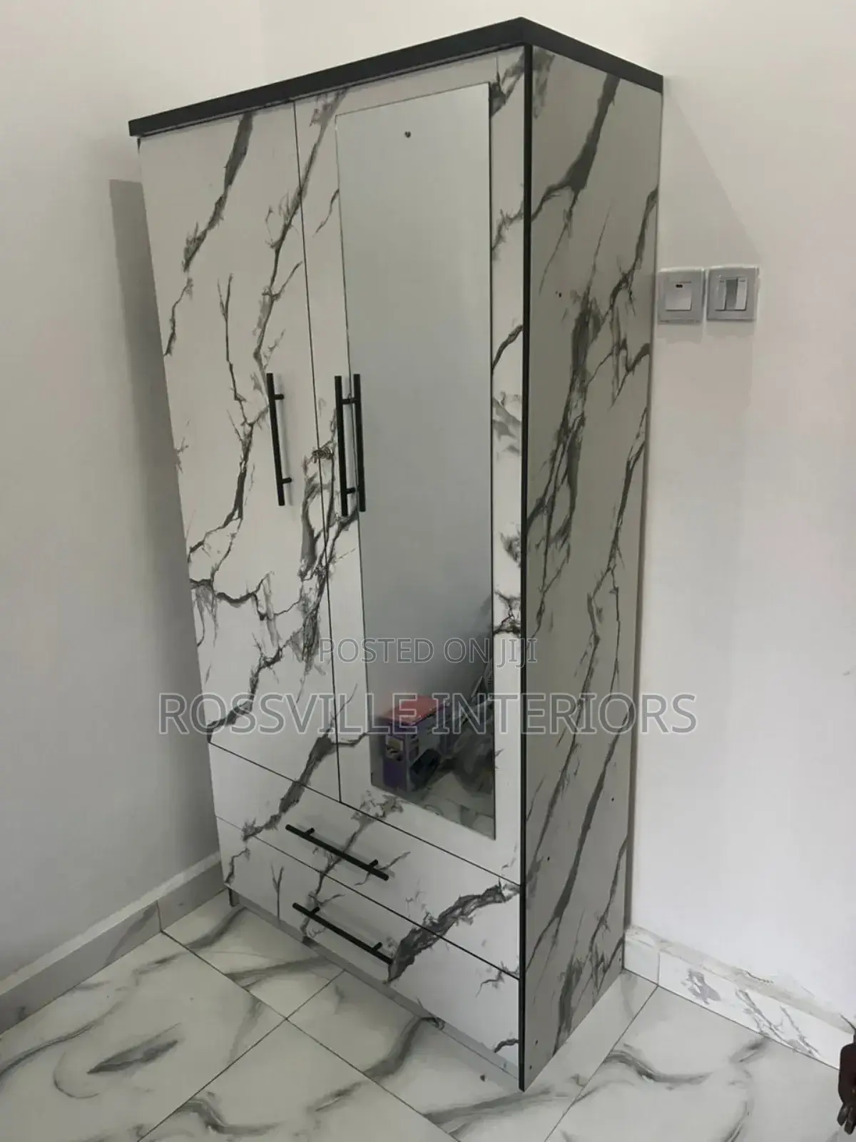 Affordable HDF 3ftby6ft Wardrobe With Mirror