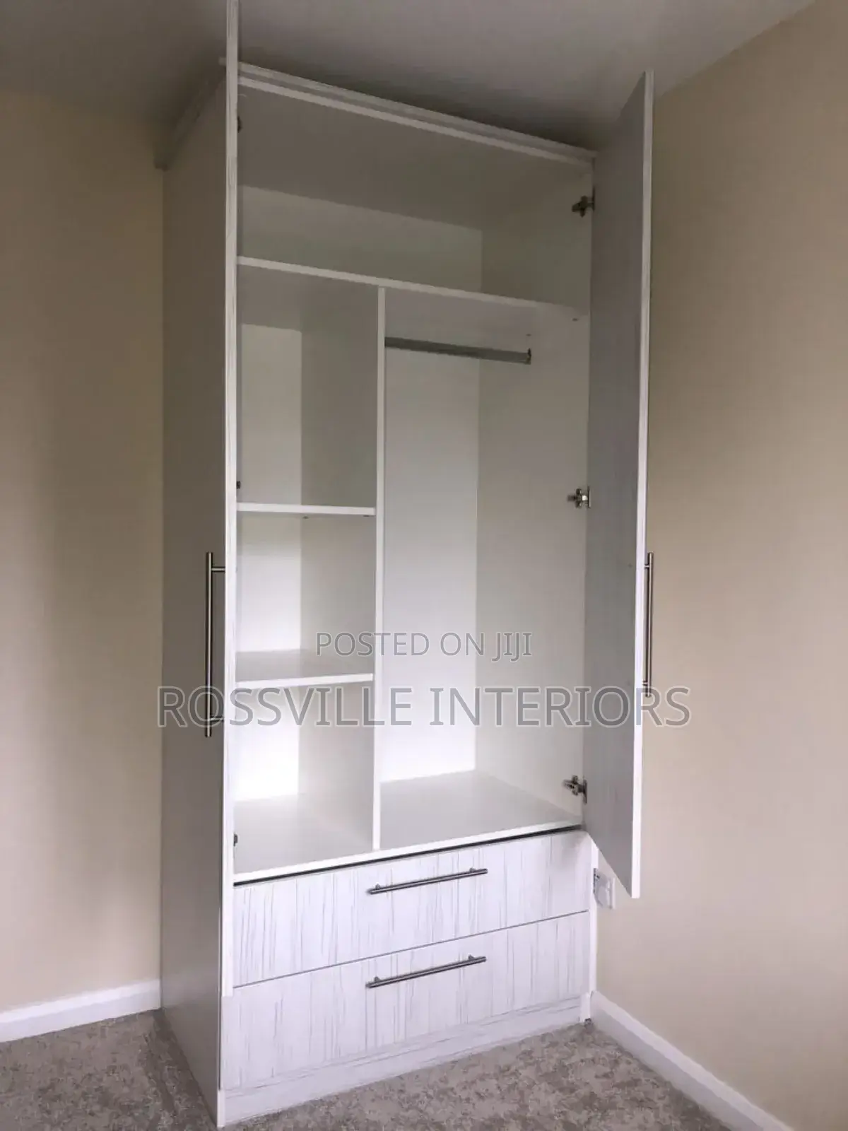 Affordable HDF 3ftby6ft Wardrobe With Mirror