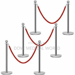 Deluxe Bundle of Crowd Control Stanchion Barriers 6 Poles