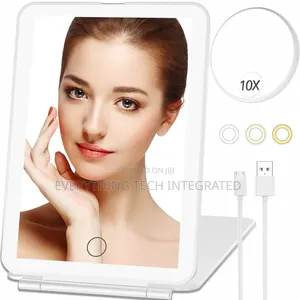 Makeup Mirror, Vanity Mirror With 80 Led Lights, Rechargeab
