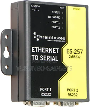 Brainboxes Es-257 2-Port Rs232 Ethernet to Serial Adapter.