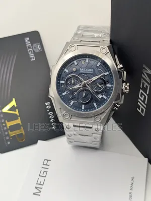 Megir Chain Working Chronograph Watches