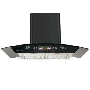 Polystar 90cm Smoke Extractor Kitchen Range Hood- Black