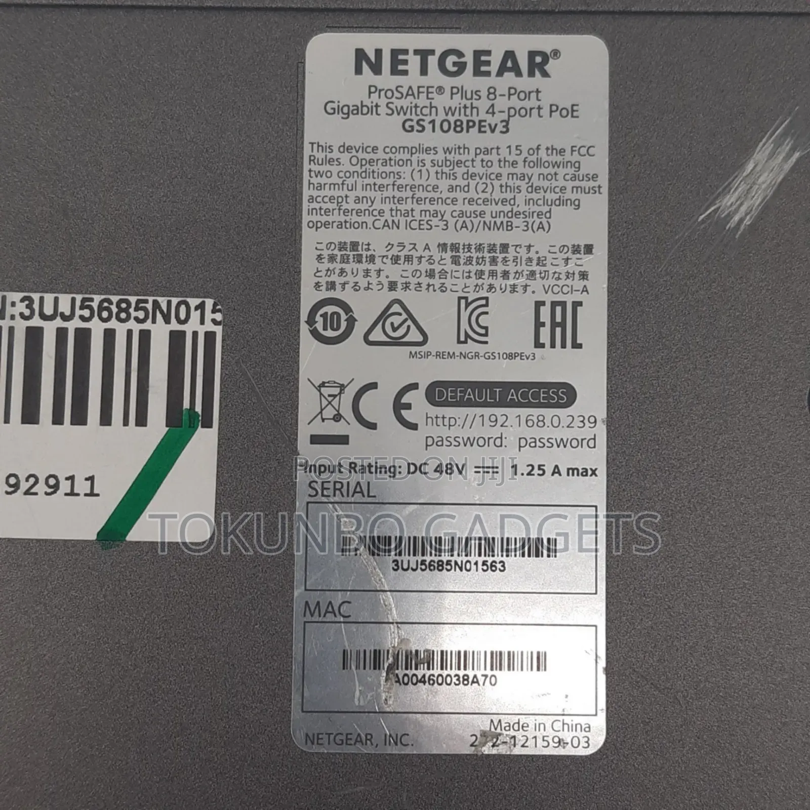Netgear Prosafe Gs108pev3 Switch