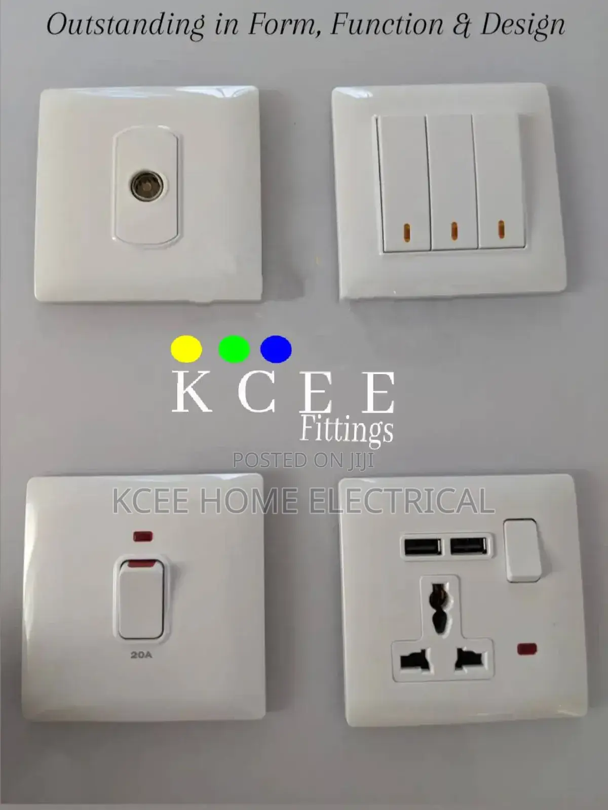 Bold White 3-Gang Wall Switch – Modern Durable