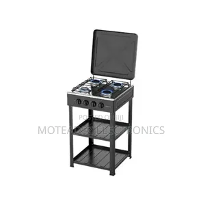 Sokany 4face Non Stick Stainless Gas Cooker With Stand/Cover