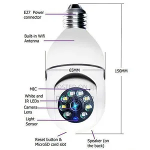 1080p Wireless 360 Rotate Smart Net Camera Light Bulb