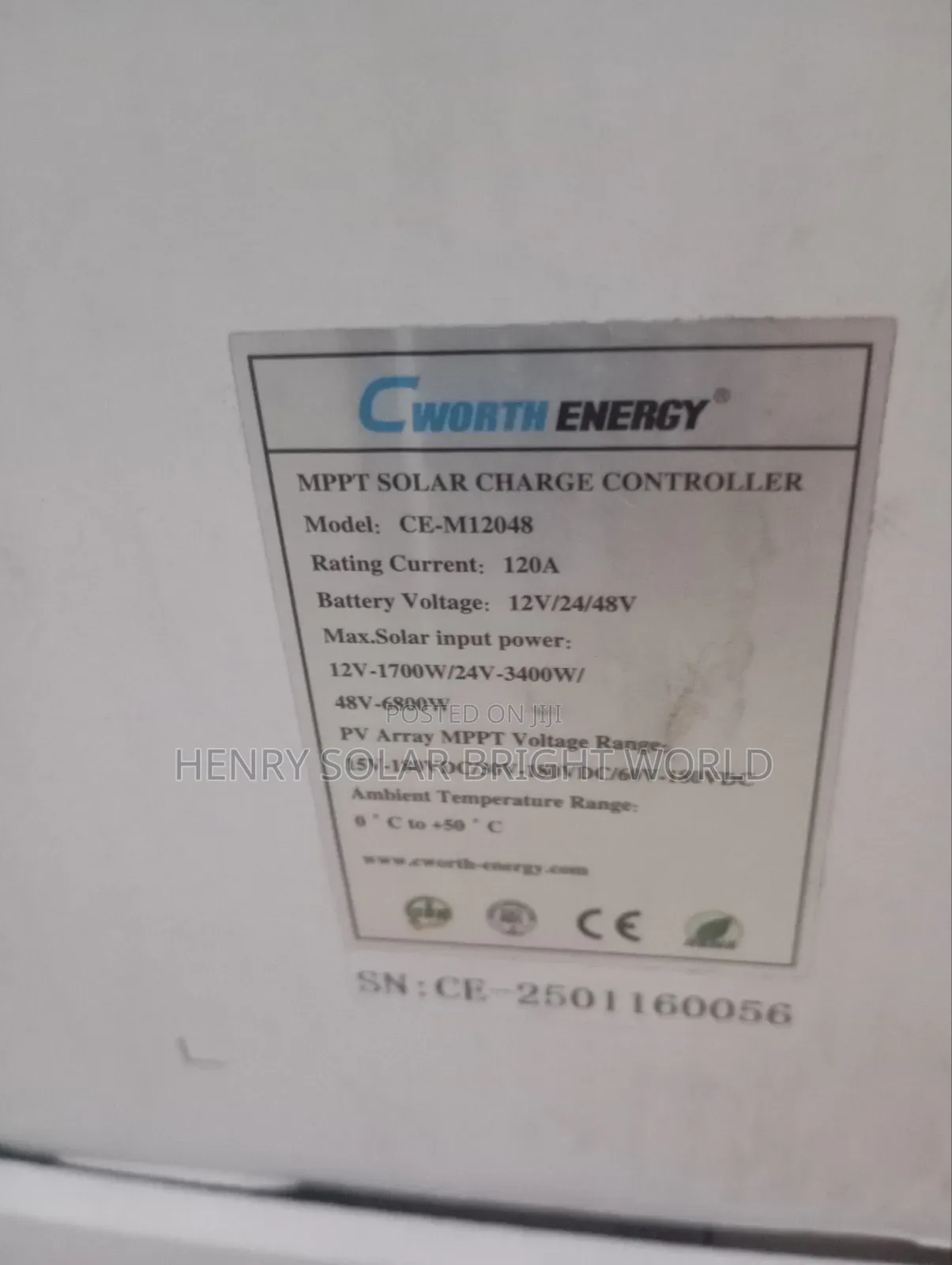 Cworth 120a Charger Controller