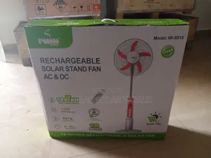 I Win Rechargeable Solar Standing Fan Ac/Dc