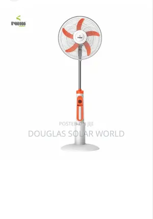 I Win Rechargeable Solar Standing Fan Ac/Dc