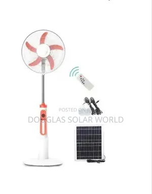 I Win Rechargeable Solar Standing Fan Ac/Dc