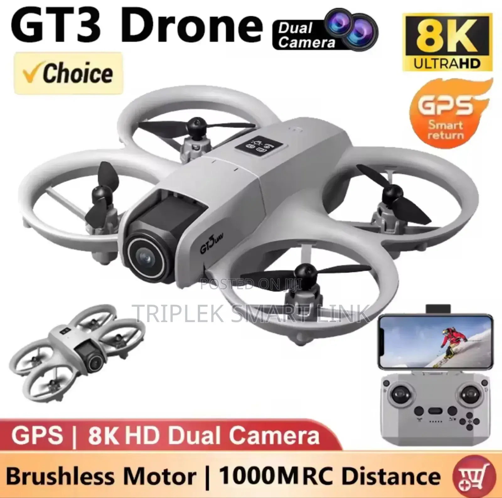 X1 Gt3 Dual Camera Rc Auto Obstacle Avoidance Drone