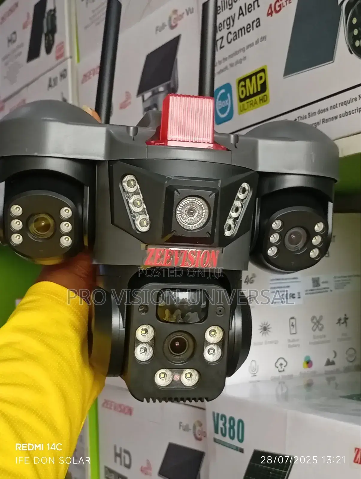 Solar Camera V380 3lens 3view Security Camera