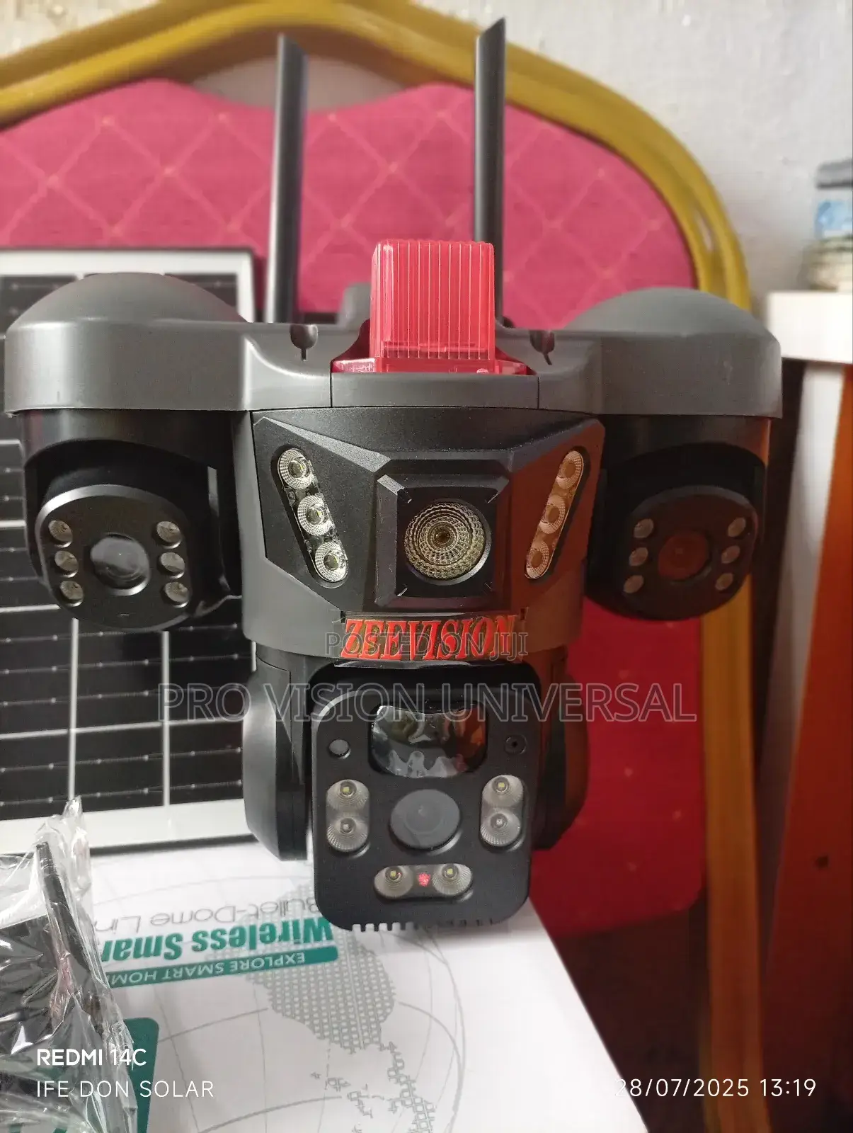 Solar Camera V380 3lens 3view Security Camera
