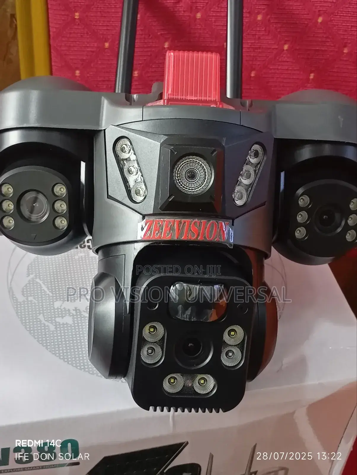 Solar Camera V380 3lens 3view Security Camera