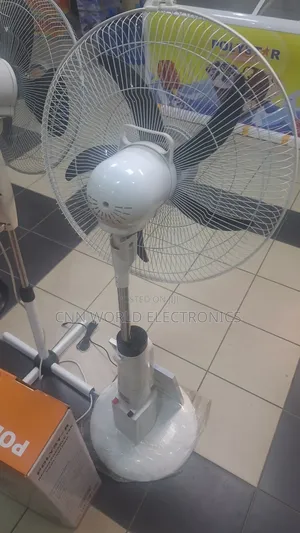 New Polystar 18"Inch Solar Rechargeable Fan With Panel