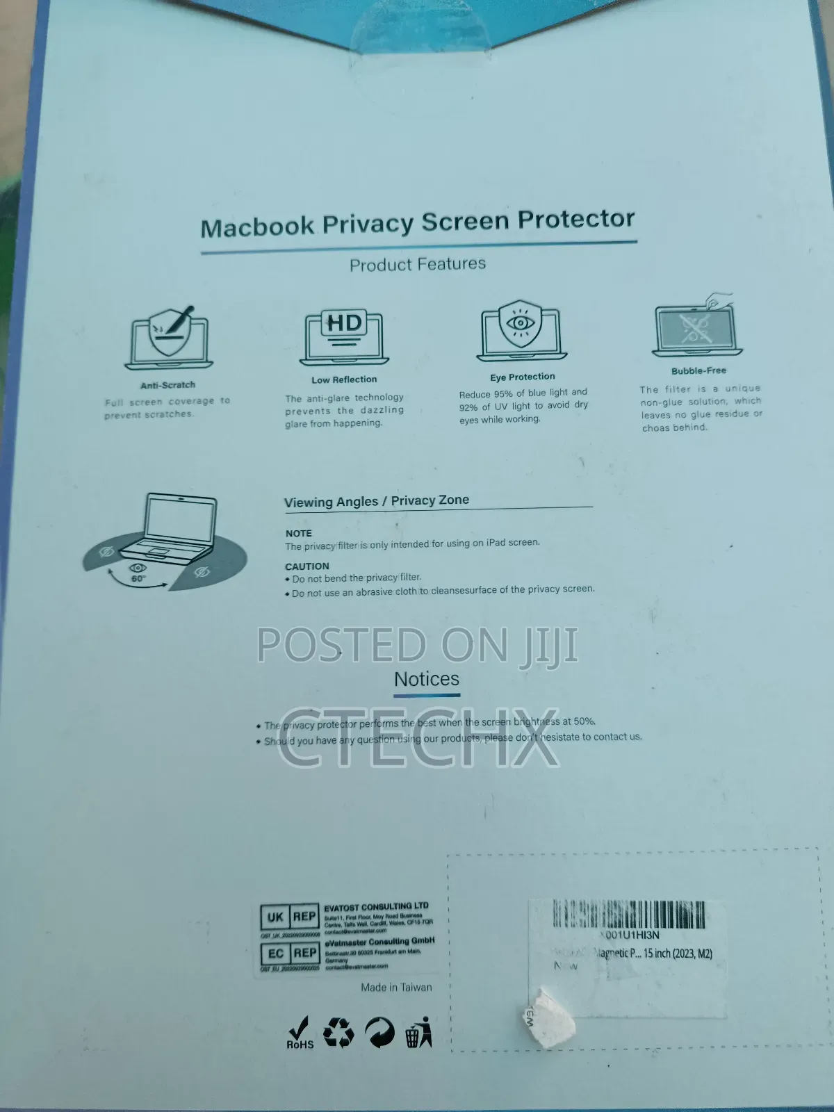 Macbook Air 15.3" Privacy Screen Protector