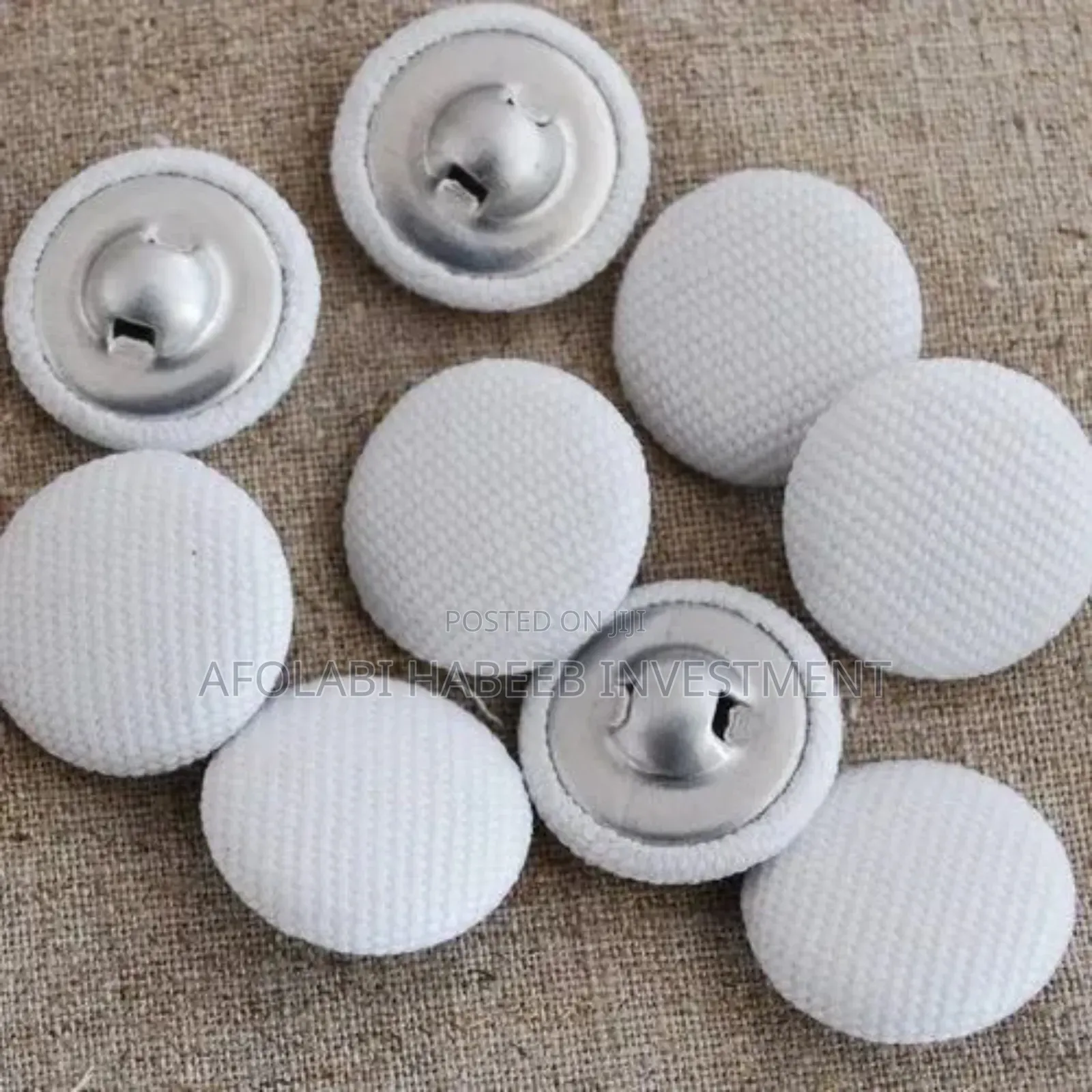 Aluminum Fabric Covered Button