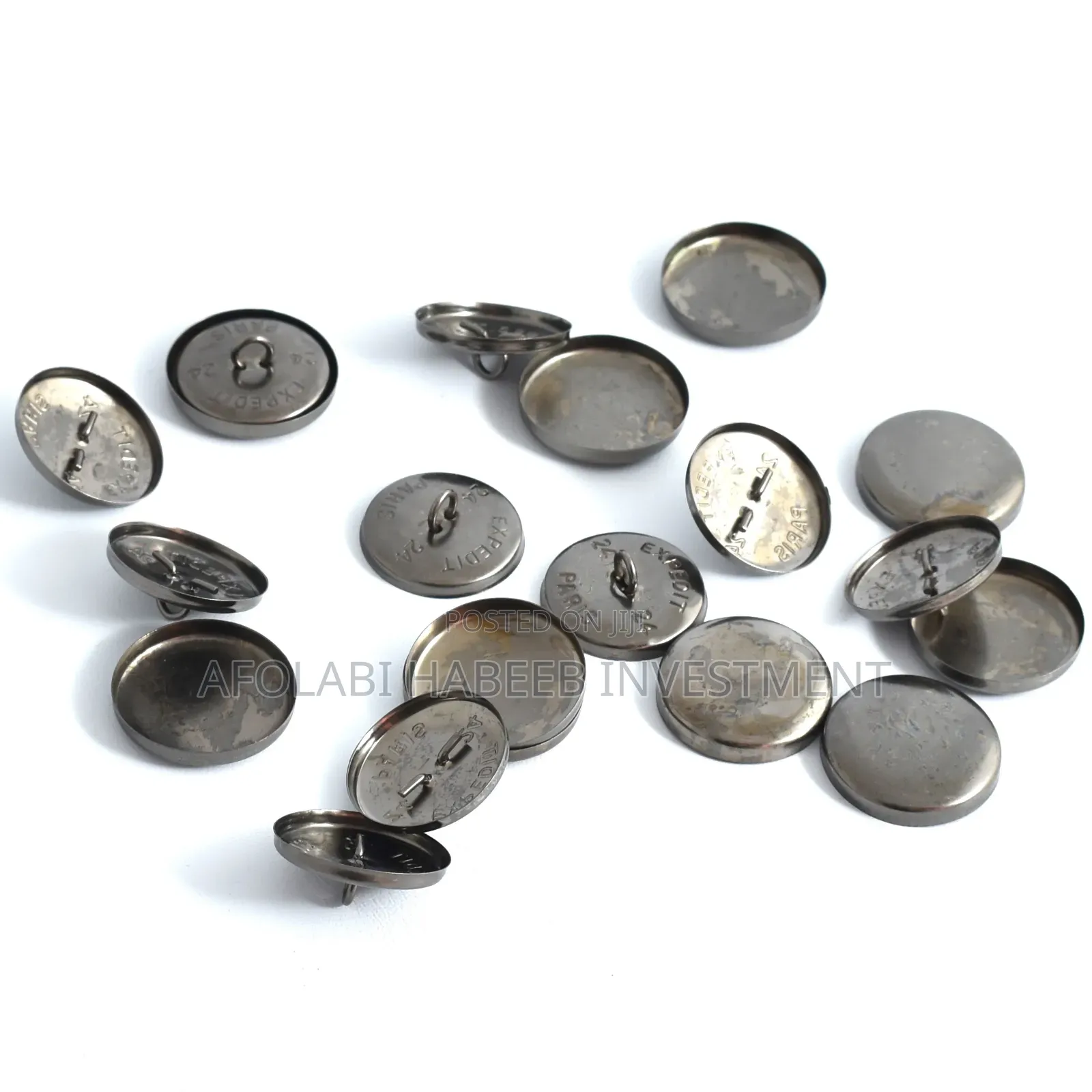 Aluminum Fabric Covered Button