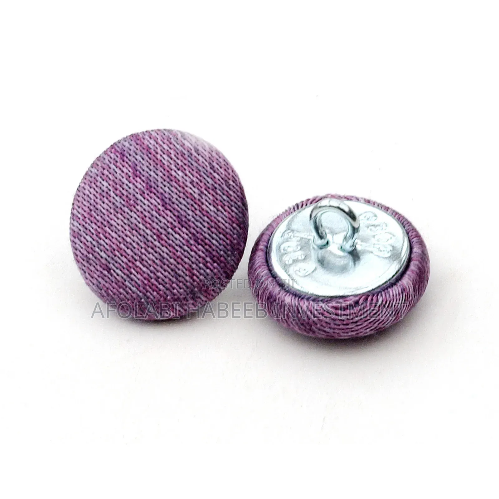 Aluminum Fabric Covered Button