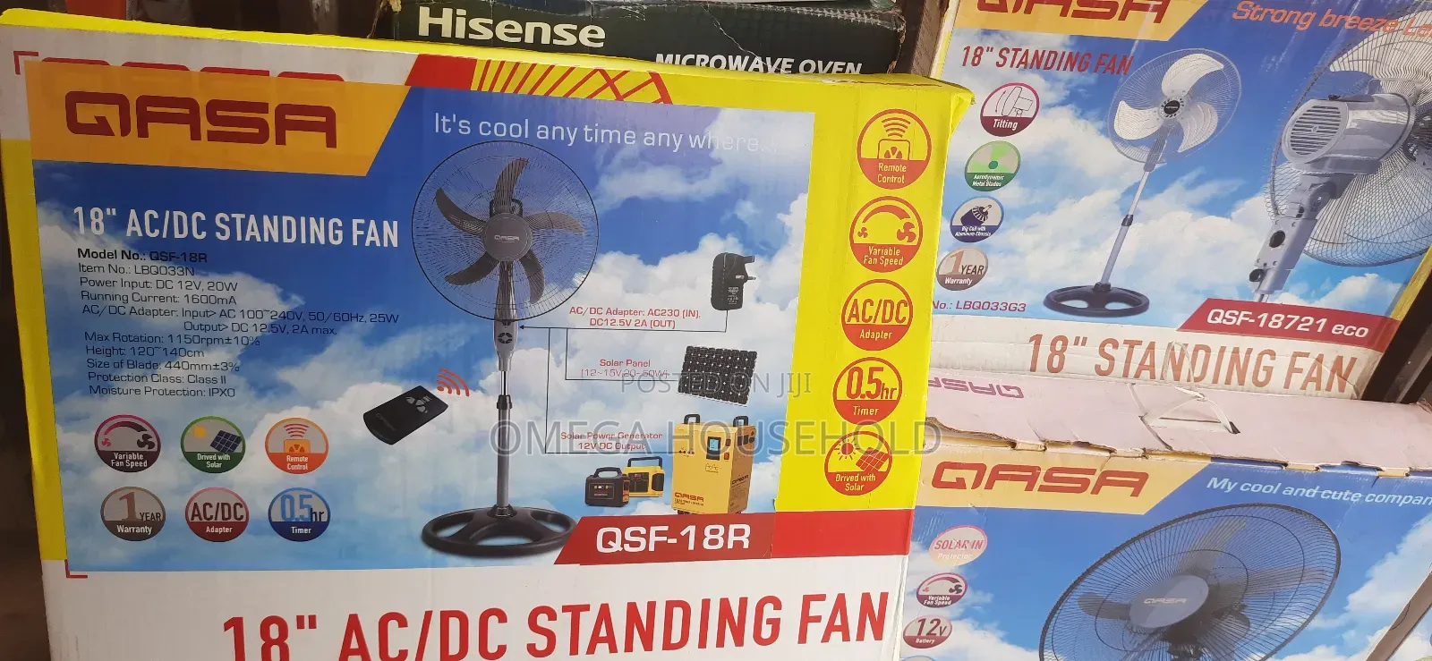Qasa 18 Inches Ac/Dc With Remote Control