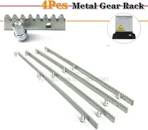 1m × 4 Steel Gear Racks for Sliding Gate Opener + Screws