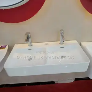 Double Wash Hand Basin Wall Hung.